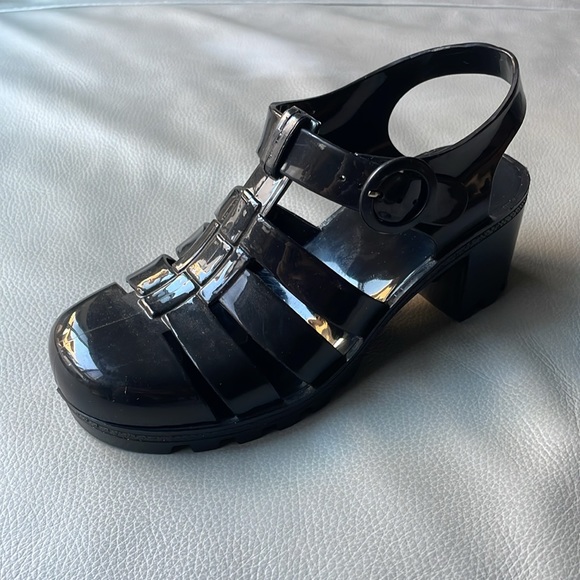 American Apparel Black Jelly Sandal - Picture 3 of 7